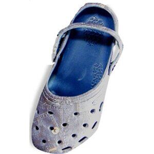 Veggies Jr. Toddler Size 6 Slip-On Clog Shoes With Hinged Back Strap & Fun Desig
